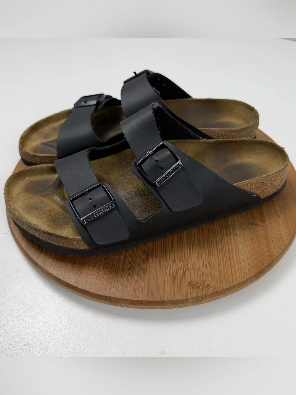 Birkenstock Arizona Soft-Bed Black leather strap Sandal